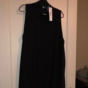 Womens Artisan black sleeveless full skirt dress
